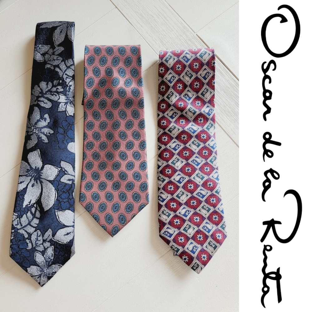 Oscar de la Renta Neck Tie Lot (3)